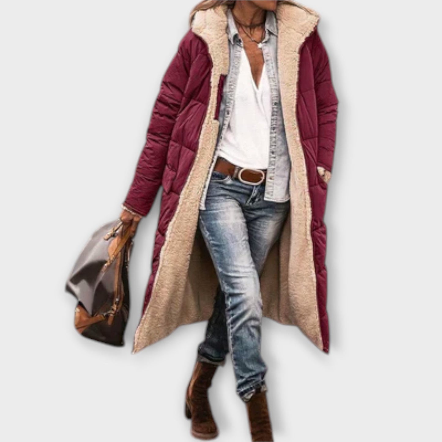 Kora - Gemütlicher Fellgefütterter Mantel