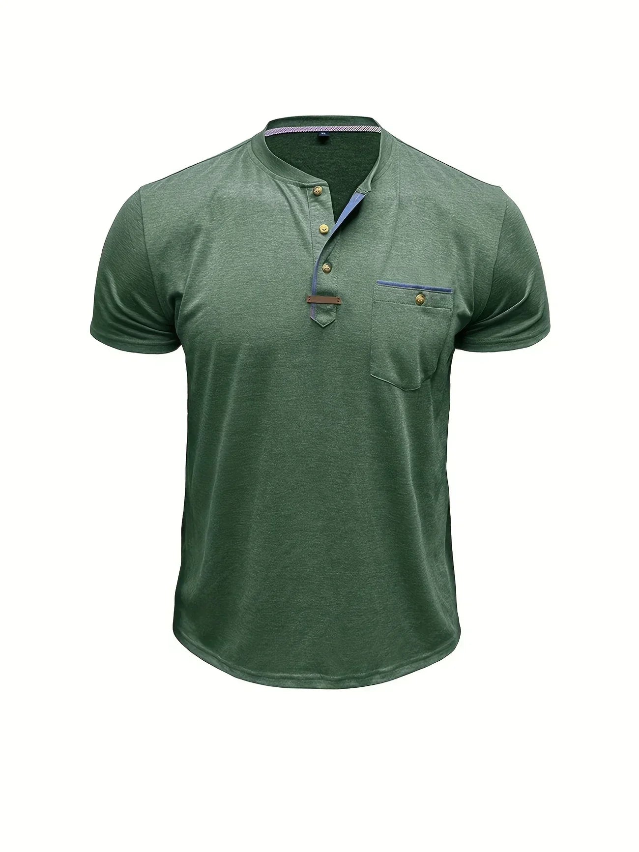 Saxon - Elegantes Rundhals-T-Shirt mit Tasche