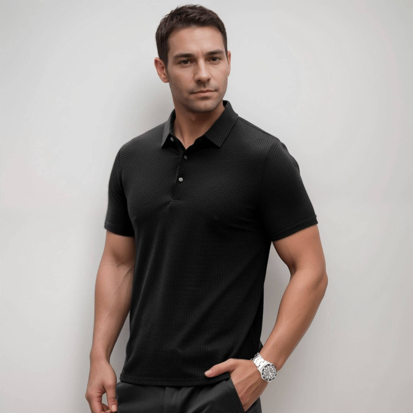 ZAINE | ATMUNGSAKTIVES POLOSHIRT