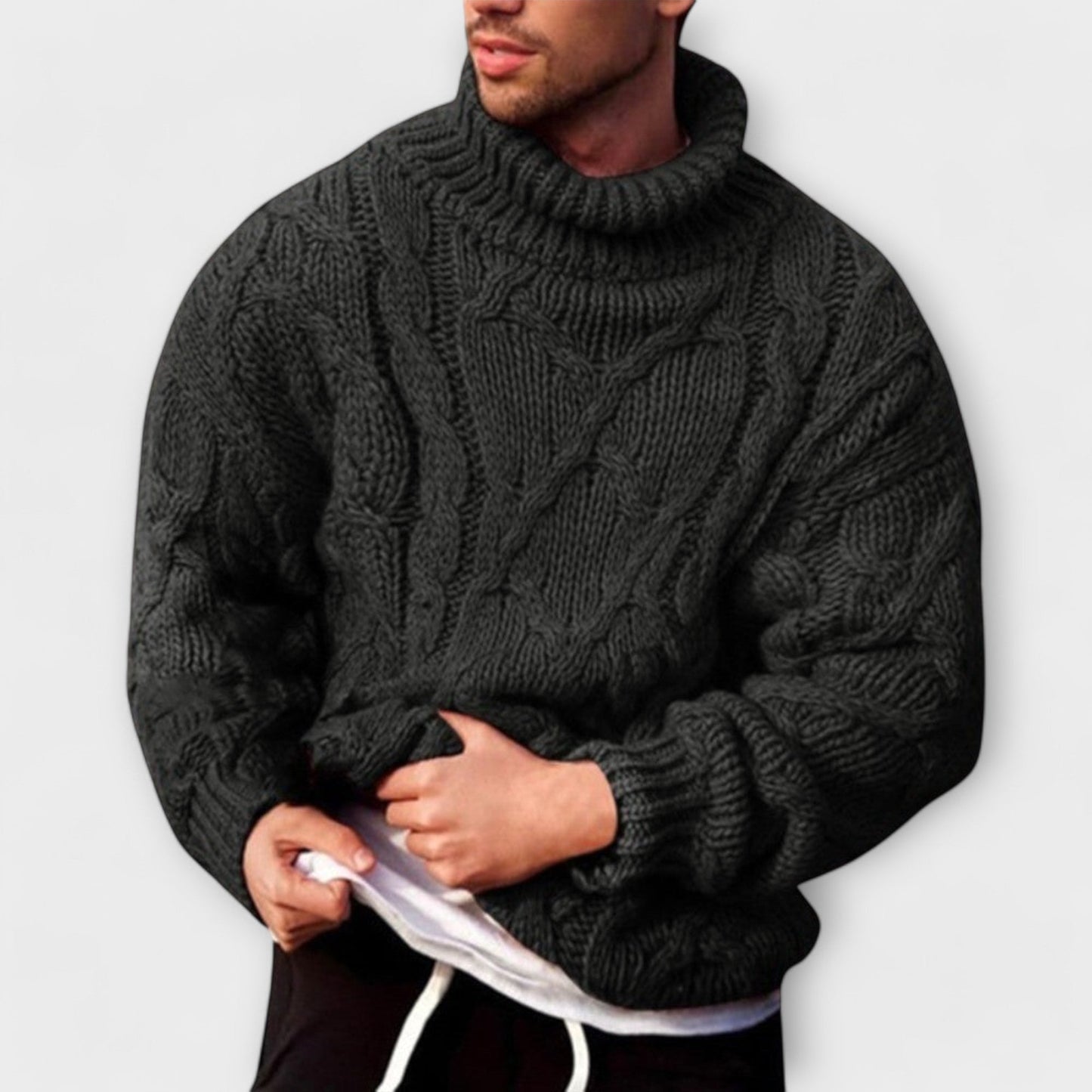 Victor - Eleganter Pullover mit Stehkragen für den Winter