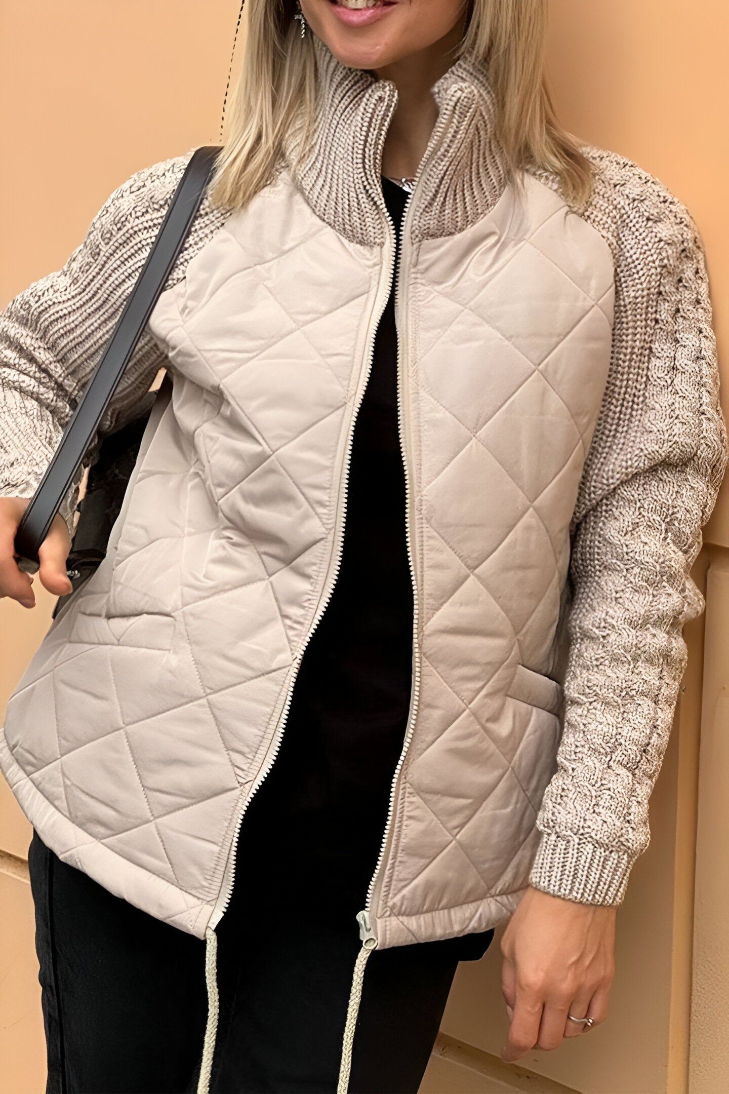 Therese | Zipfeljacke aus Patchwork-Strick