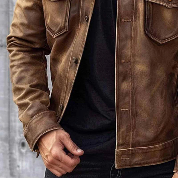 Anton | Old-School-Lederjacke