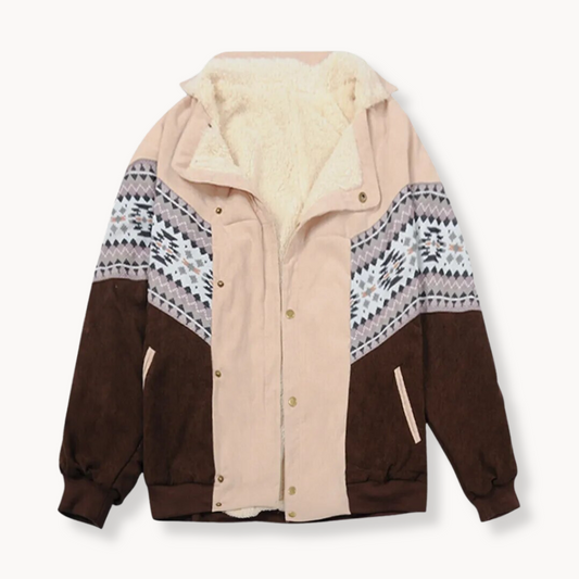 Aztekenmuster Jacke mit offenem Schnitt und langen Ärmeln | Ideal für Frühling, Sommer, Herbst und Winter