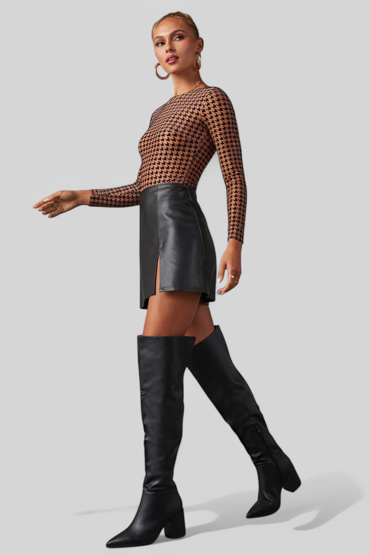 "Bella Hohe Stiefel mit Blockabsatz"