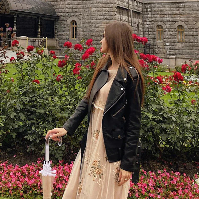 Vintage Motorradjacke für Damen | Ideal für Sommer und Frühling