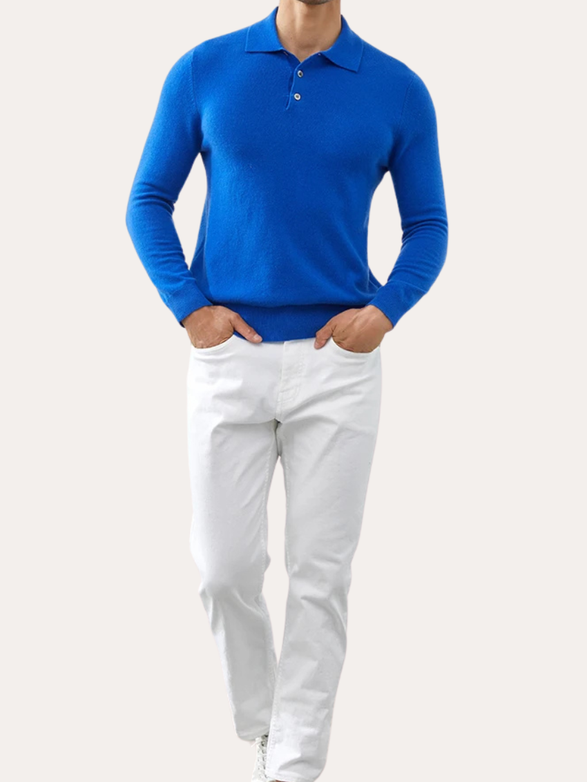 Polo Cashmere Classique – Blau