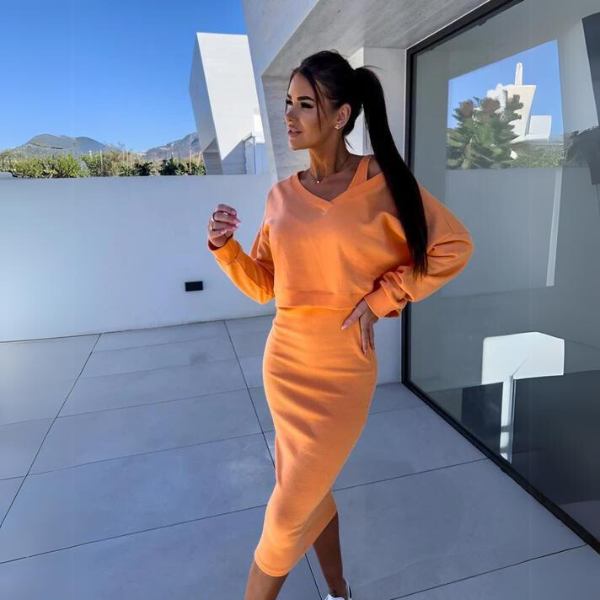 Andrine | Lässiges Set aus Hoodie und Kleid