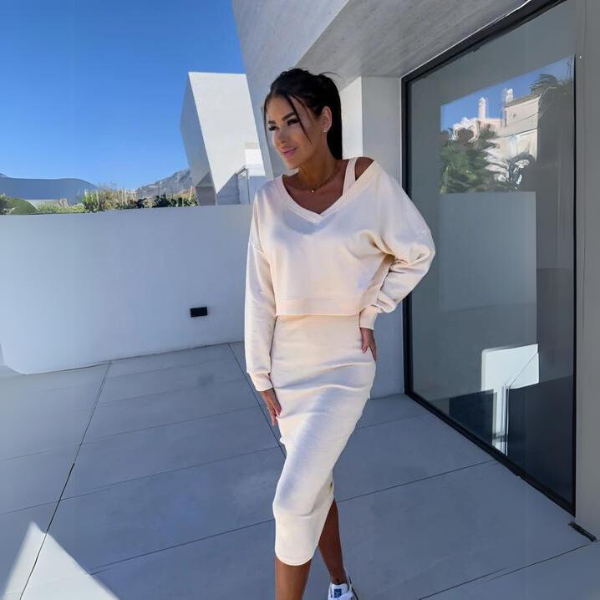 Andrine | Lässiges Set aus Hoodie und Kleid