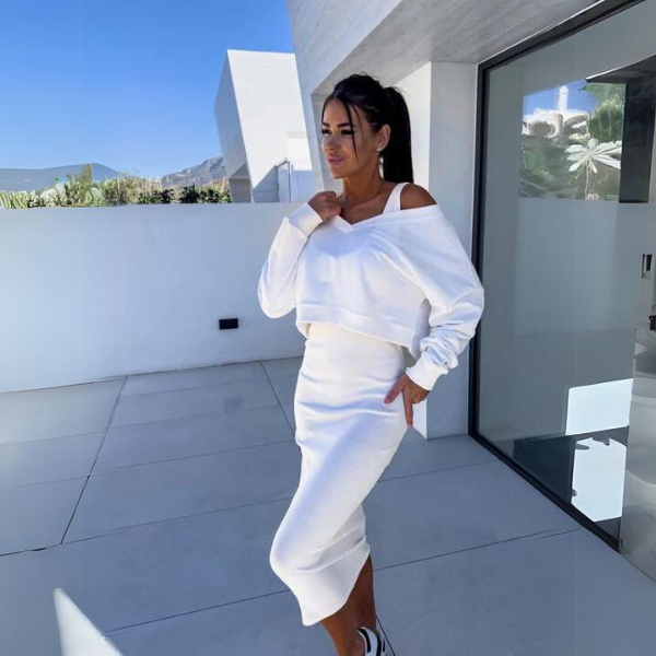 Andrine | Lässiges Set aus Hoodie und Kleid