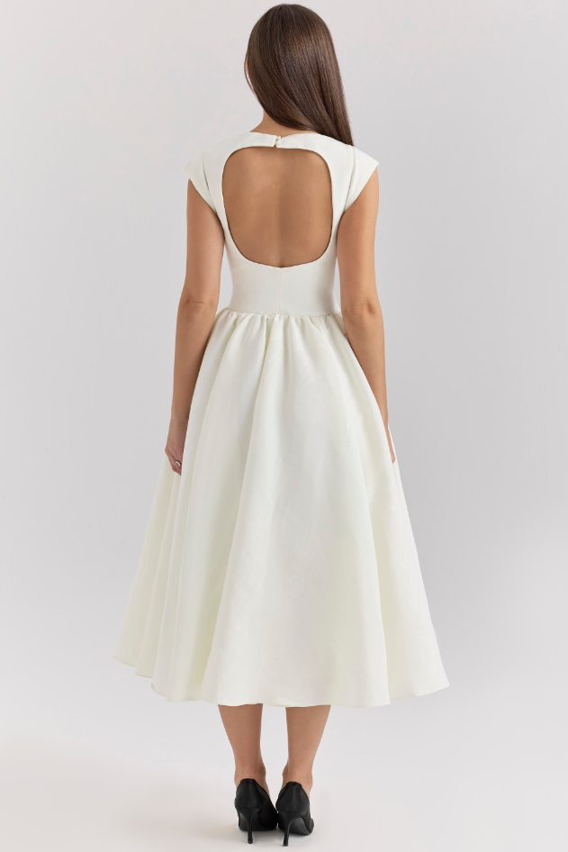 Lucia - plissiertes Midi-Kleid