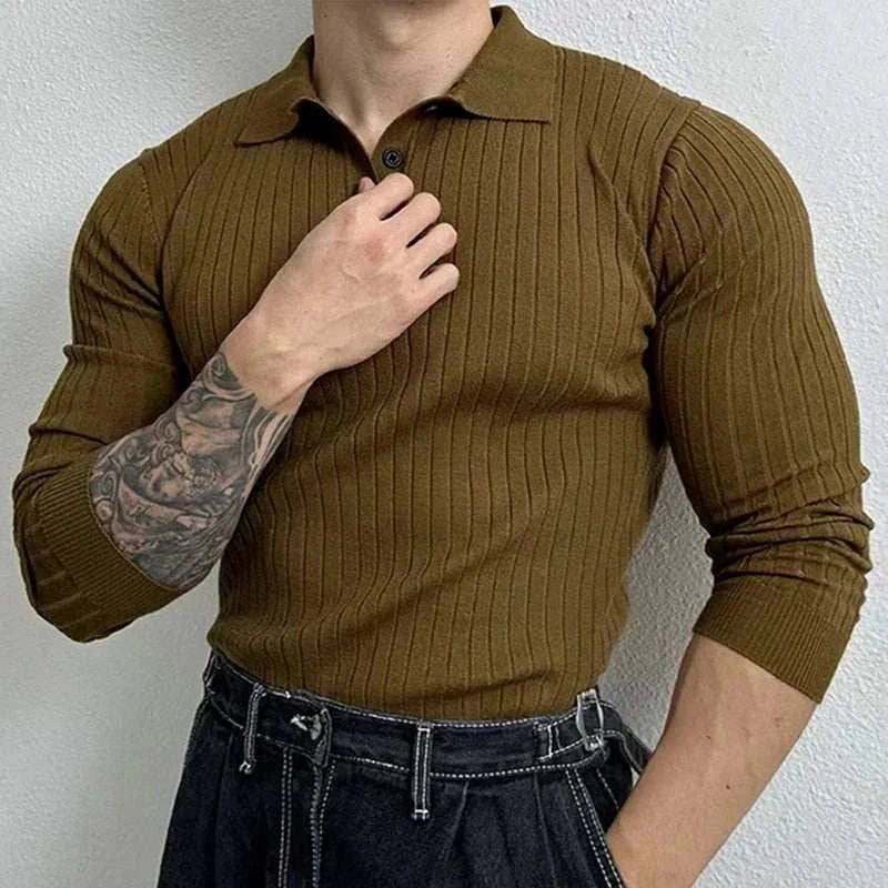 Herren Slim Fit Strickpullover