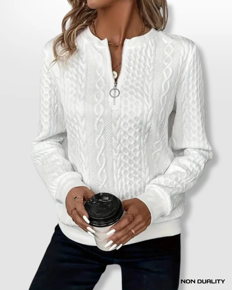 Nicht-dualistische Sweatshirt mit Reißverschluss