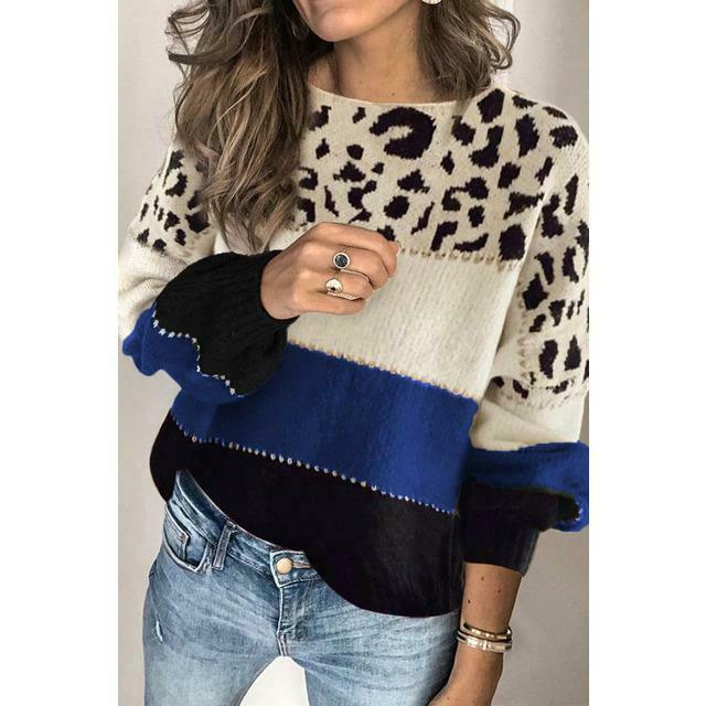 Pull Patchwork Leo Print
