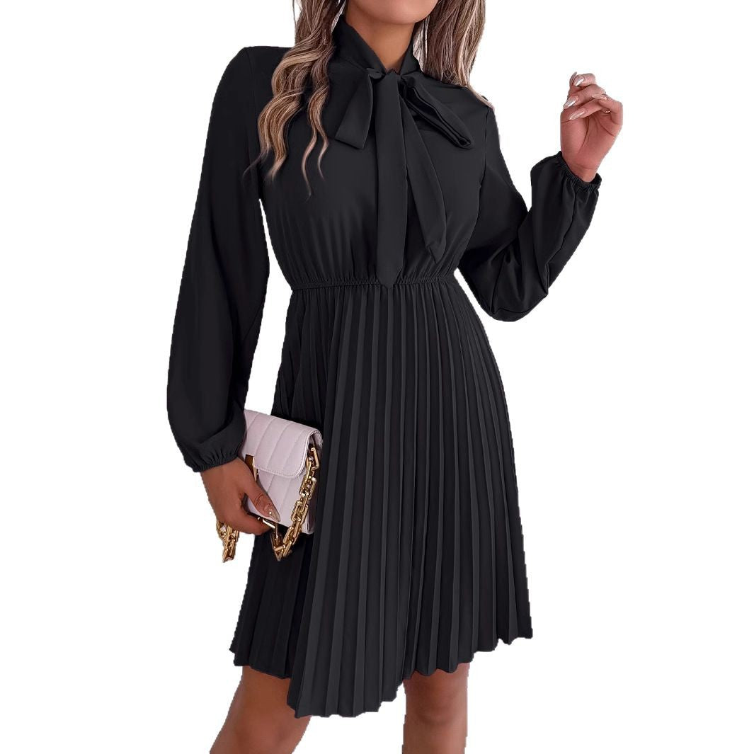 CLOTHILDE I LANGÄRMELIGES PLISSEEKLEID