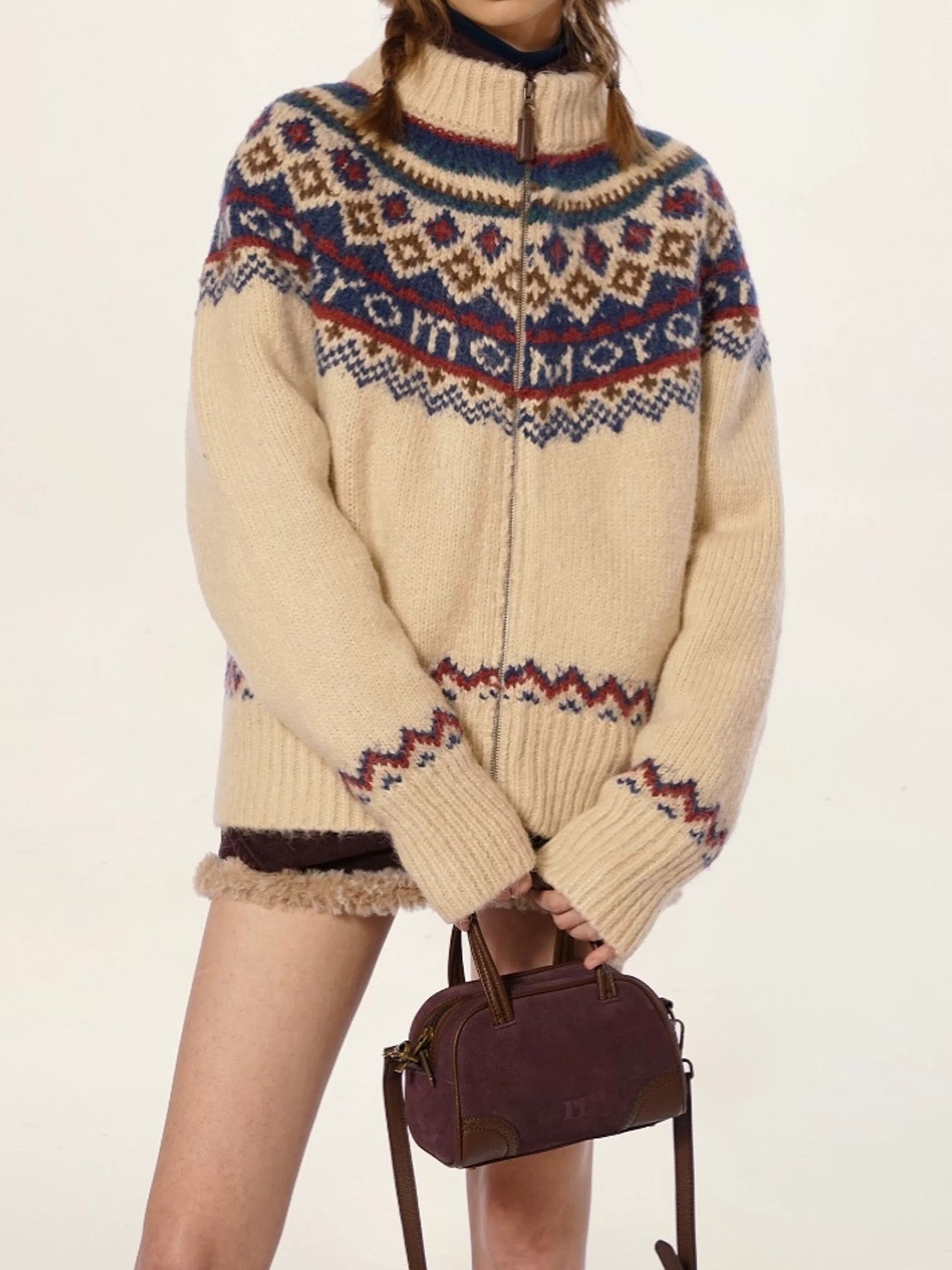 Damen Hoher Kragen Pullover