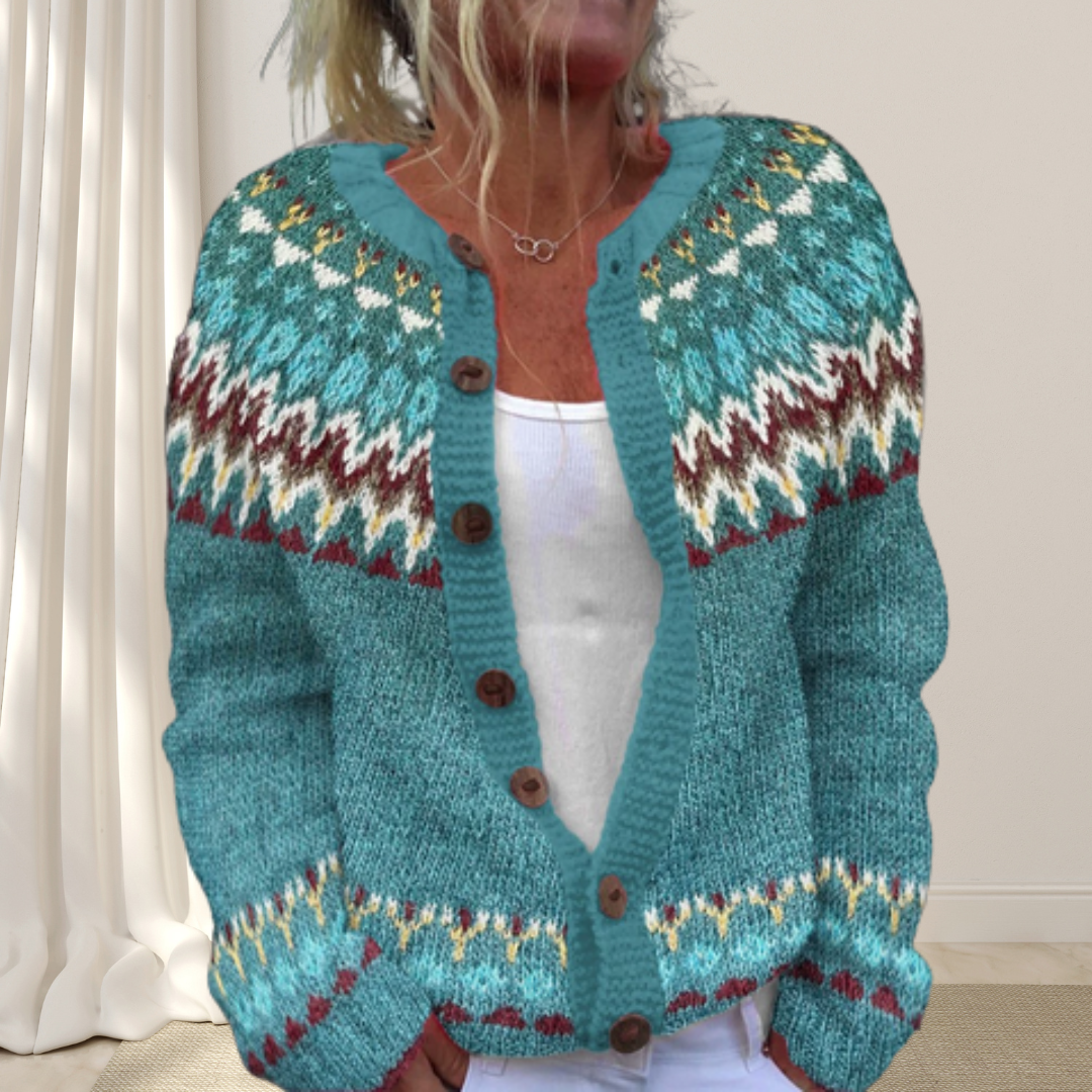 Virelle™ - Locker gestrickter Chic Cardigan mit Muster