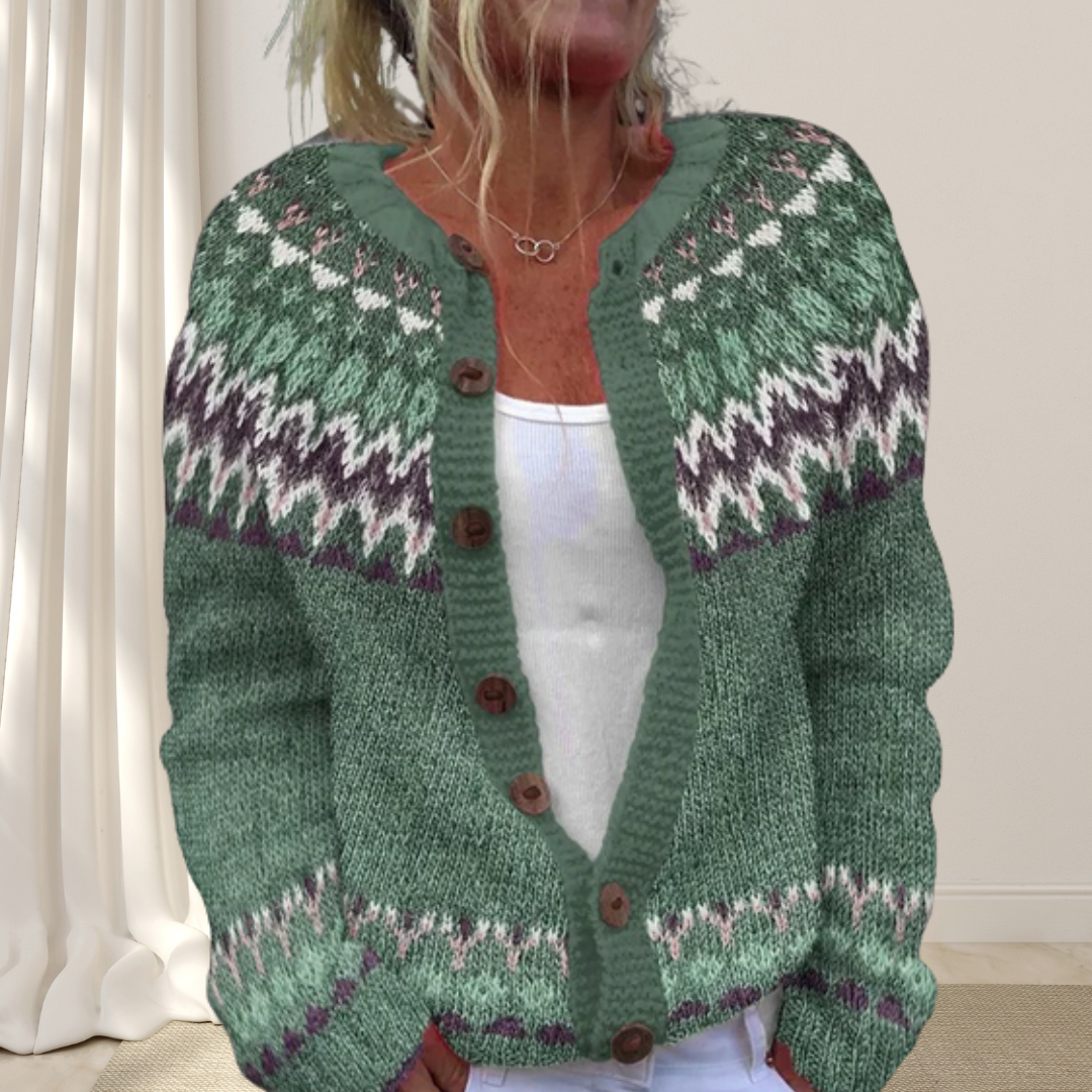Virelle™ - Locker gestrickter Chic Cardigan mit Muster