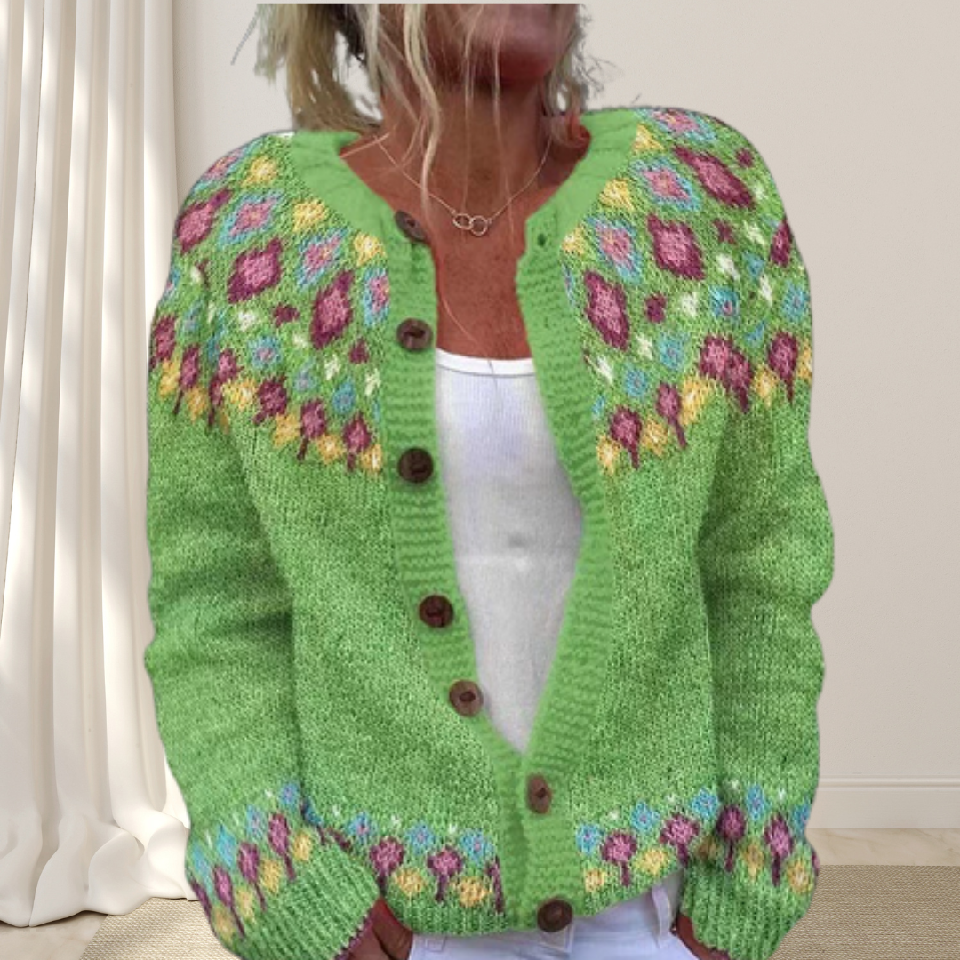 Virelle™ - Locker gestrickter Chic Cardigan mit Muster