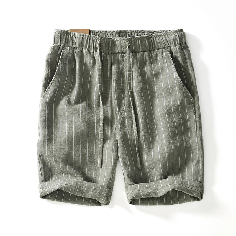 Breezy Stripe Linen Shorts