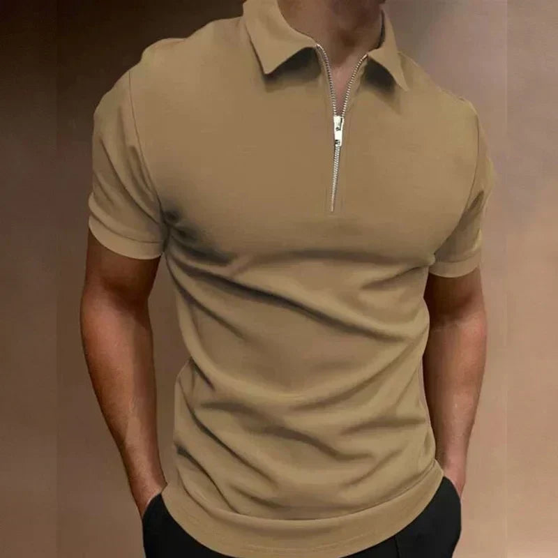 Laluna® | Klassische Reißverschluss Polo Shirt