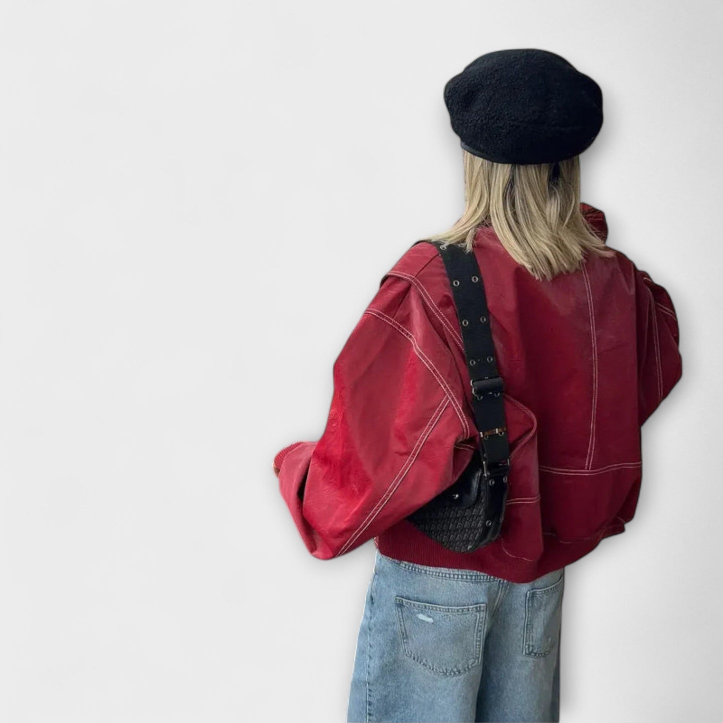 Faye - Oversized Lederjacke