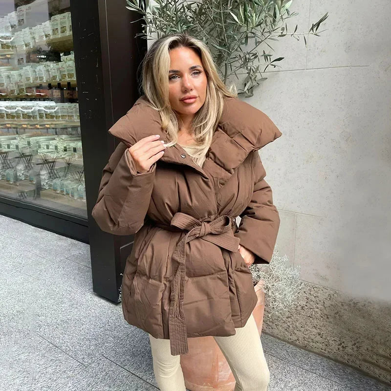 Julianna - Gesteppte Luxusjacke mit Gürtel