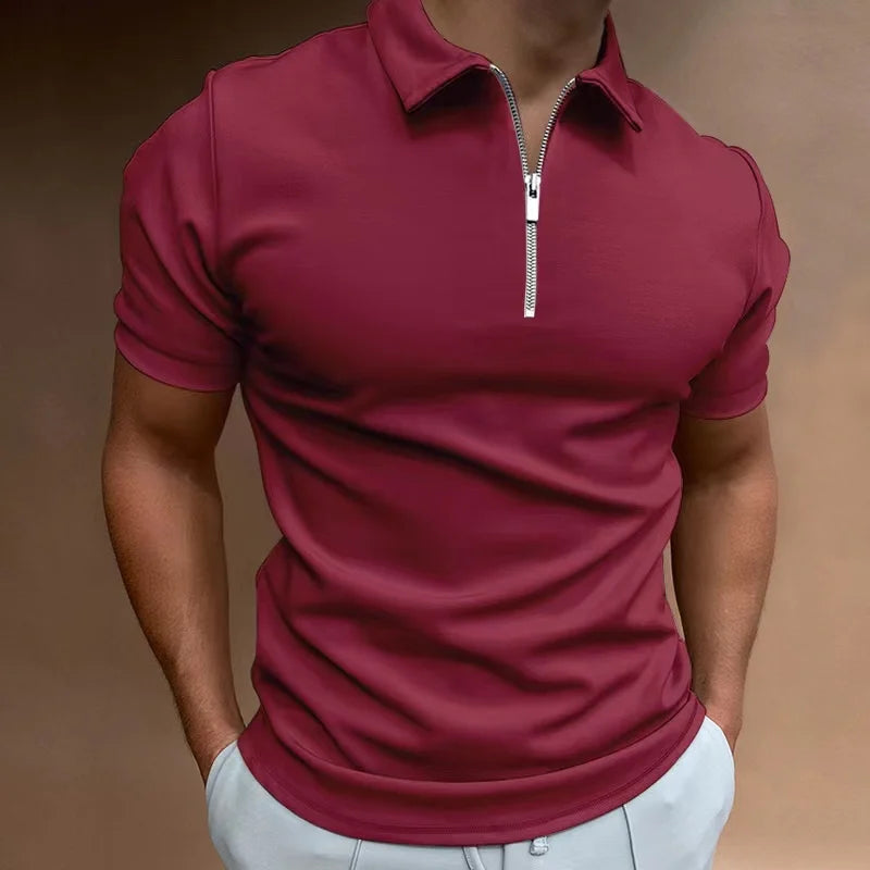 Laluna® | Klassische Reißverschluss Polo Shirt