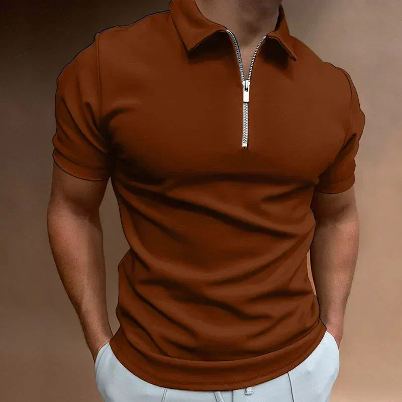 Laluna® | Klassische Reißverschluss Polo Shirt