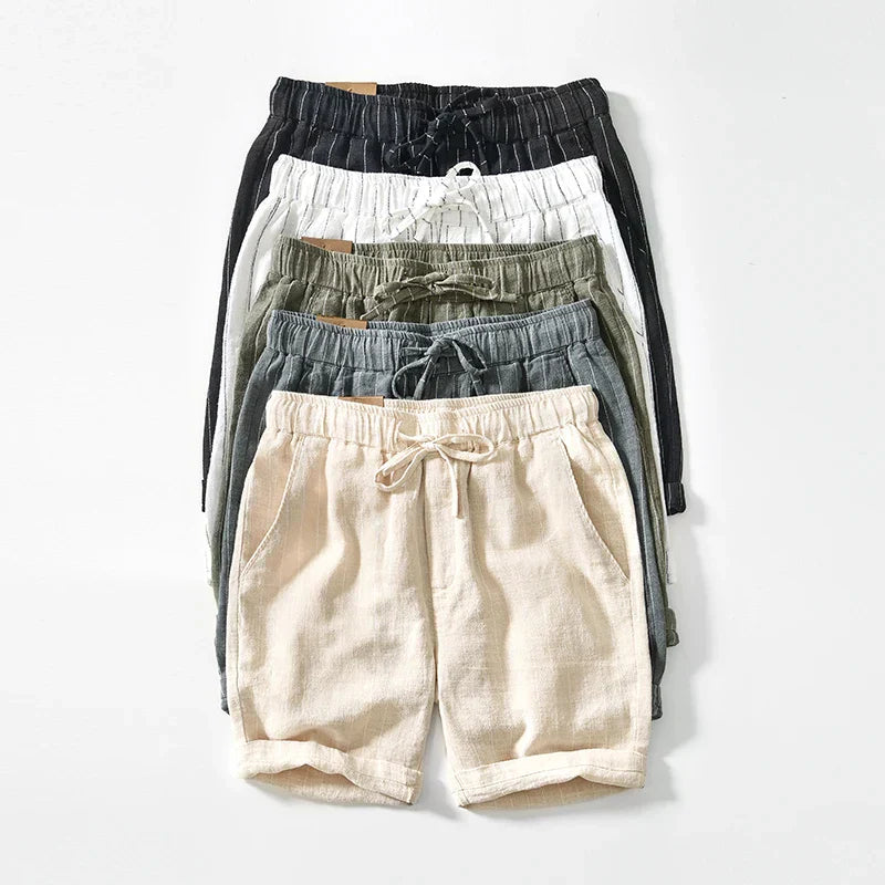Breezy Stripe Linen Shorts