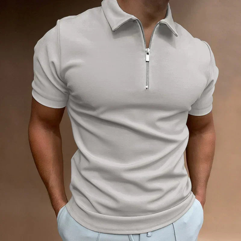 Laluna® | Klassische Reißverschluss Polo Shirt