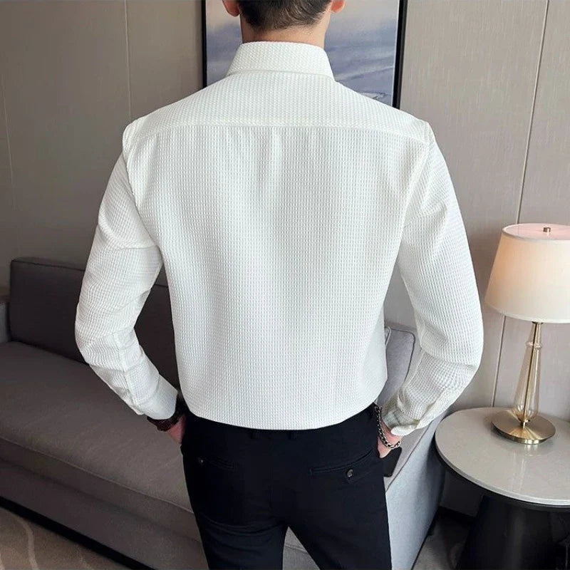 Landon | Poloshirt aus Waffelstrick