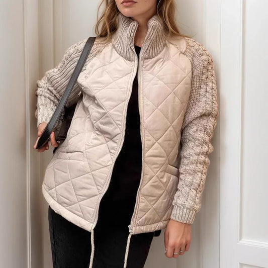 Norwegian Soft™ Steppjacke mit Strickakzenten – Europäisches Design für stilbewusste Looks!