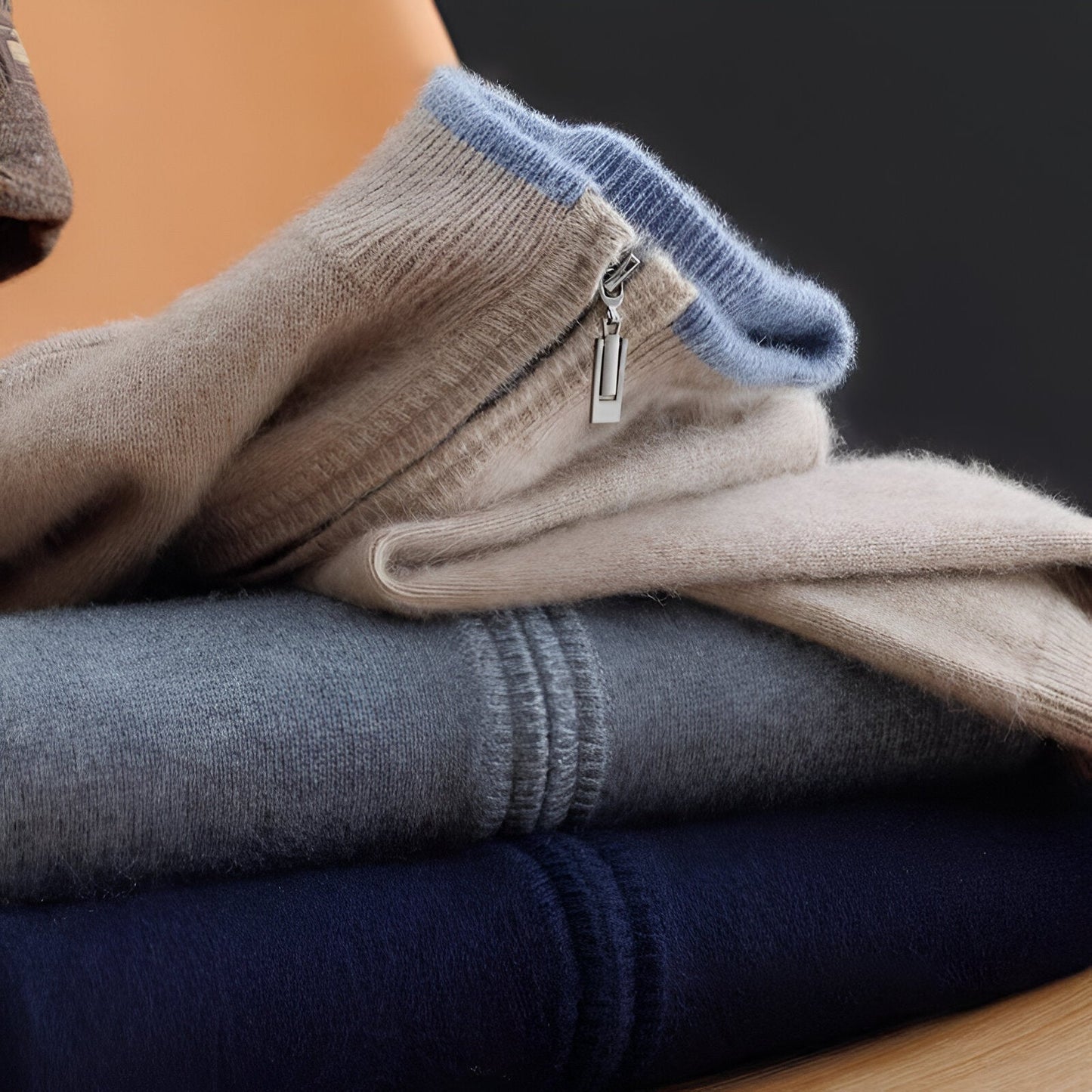 FELIX | LUXUS-KASCHMIR-JACKE MIT REISSVERSCHLUSS