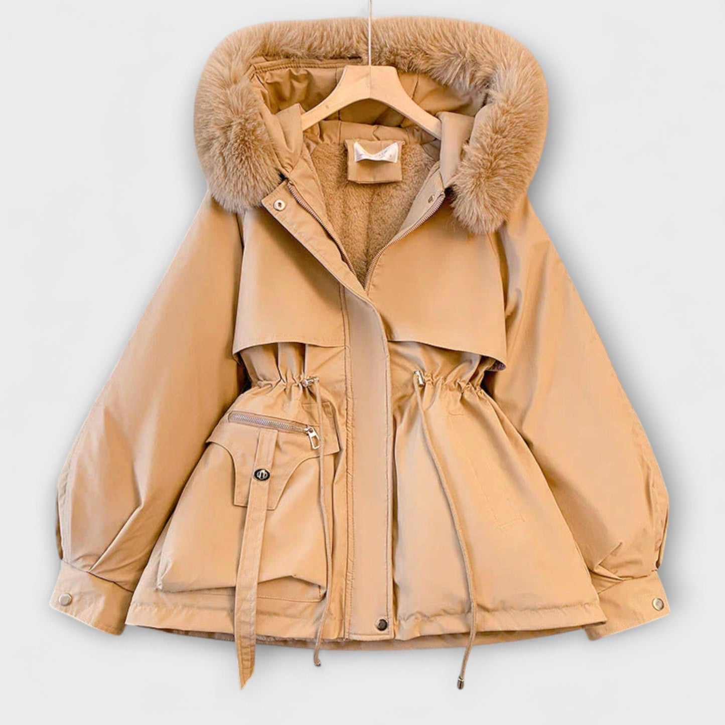Elegante Winterjacke Brévine mit Pelzkragen