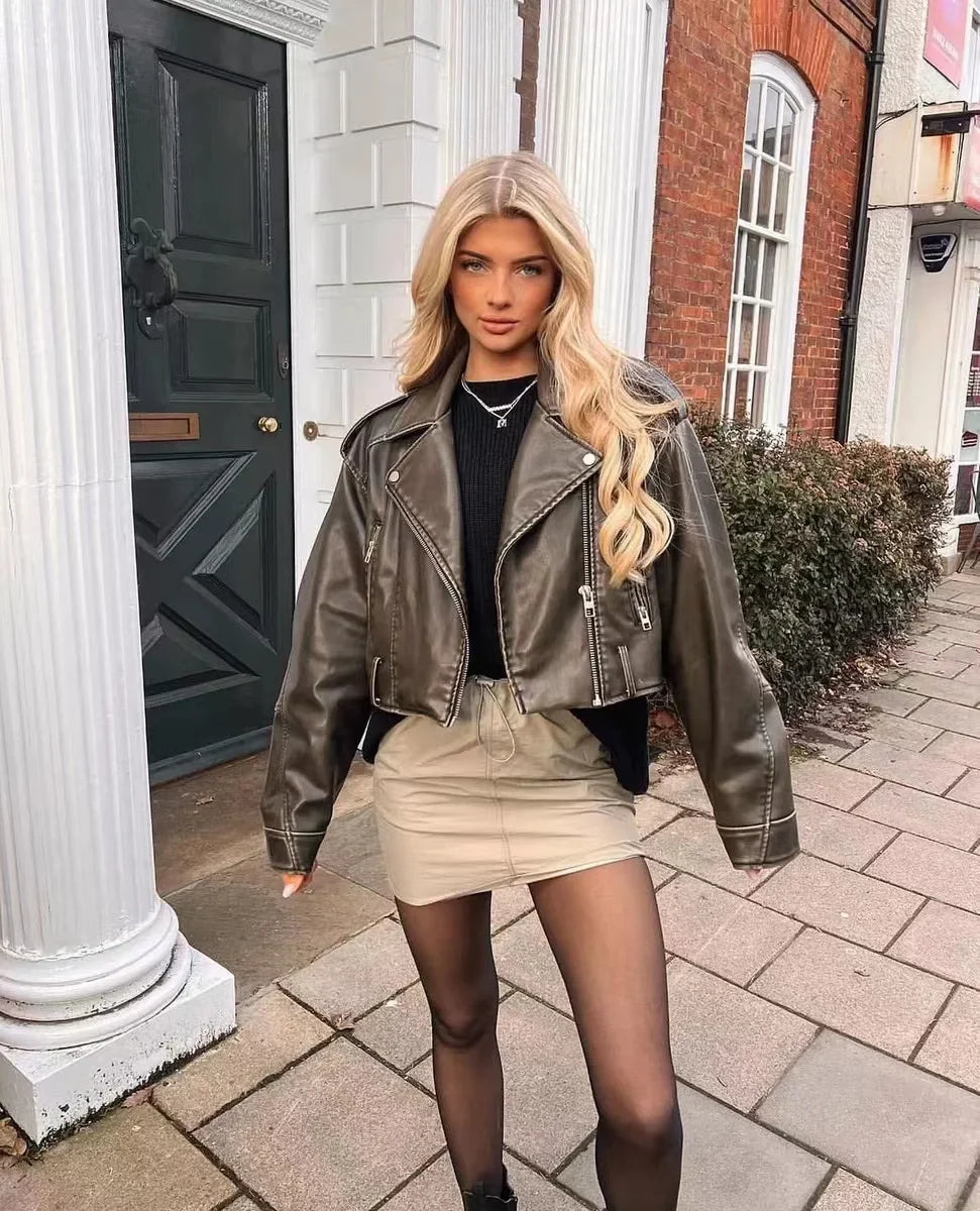 Alva - Leather Jacke