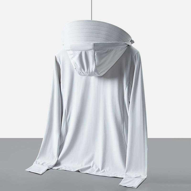 UV-Schutz Kapuzenjacke mit Abnehmbarem Gesichtsschutz – Perfekt für den Sommer