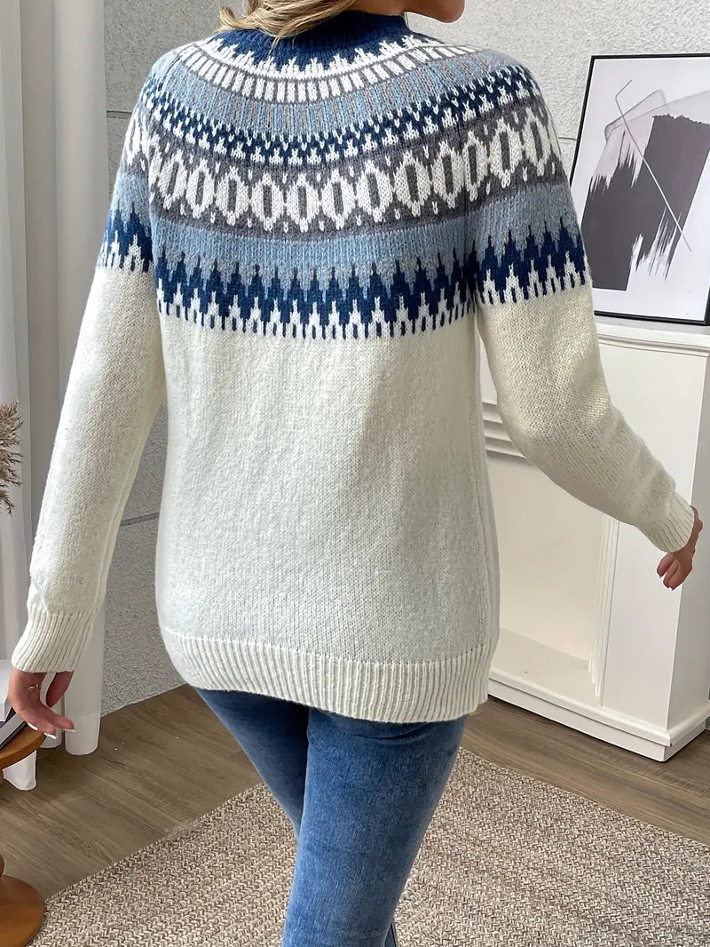 Klassischer Pullover mit Muster