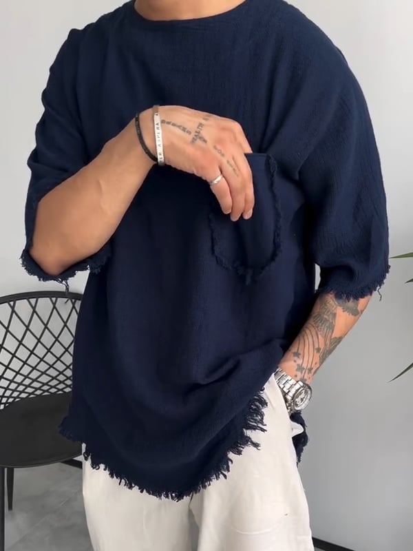 T-Shirt Oversize I Leinen