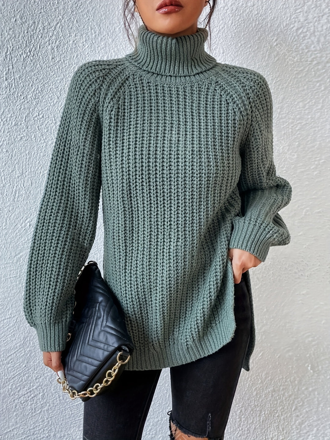 Isabella - Strickpullover mit hohem Kragen