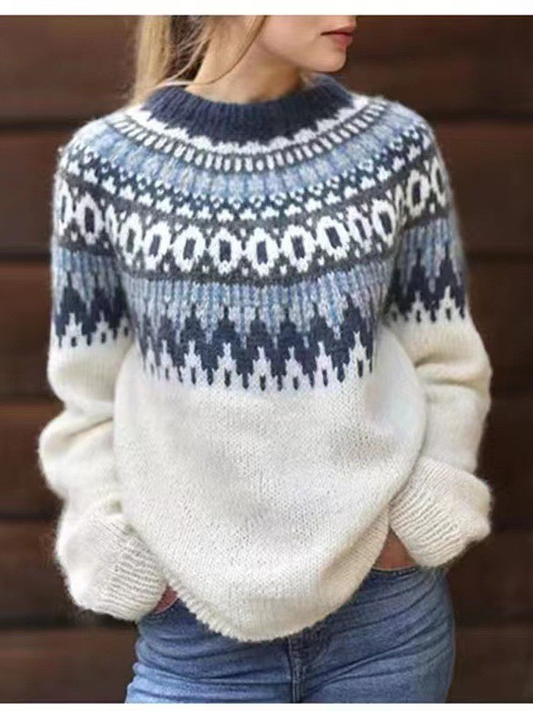 Klassischer Pullover mit Muster