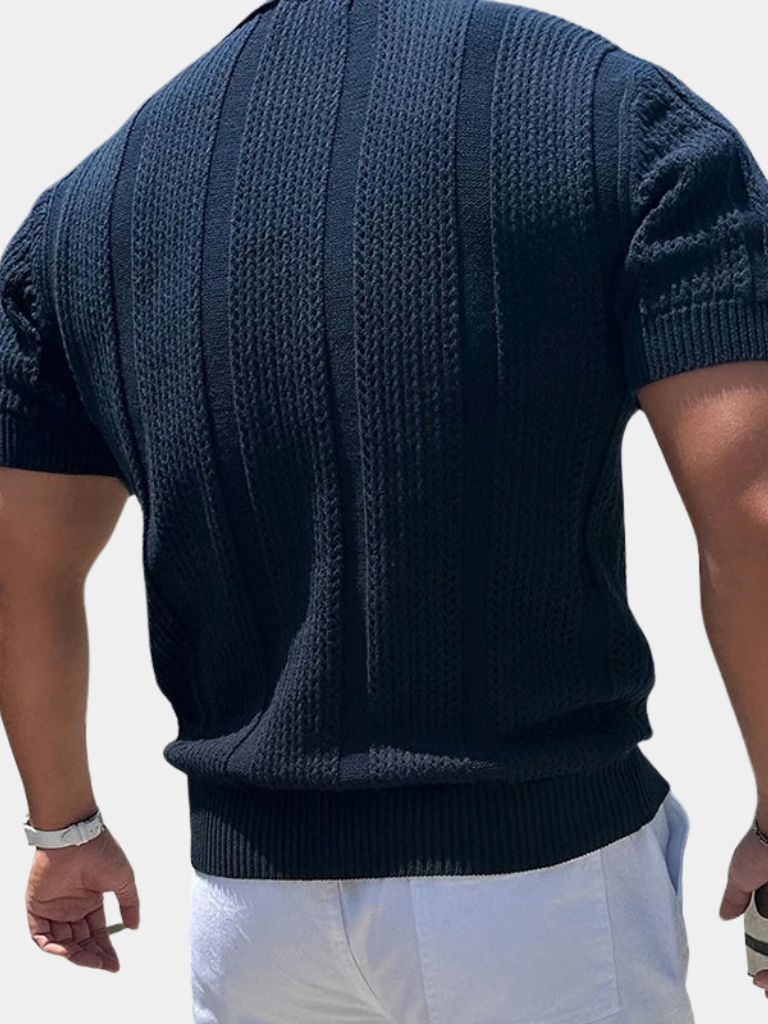 WULFRAM I TRENDIGES STRUKTURIERTES POLOSHIRT