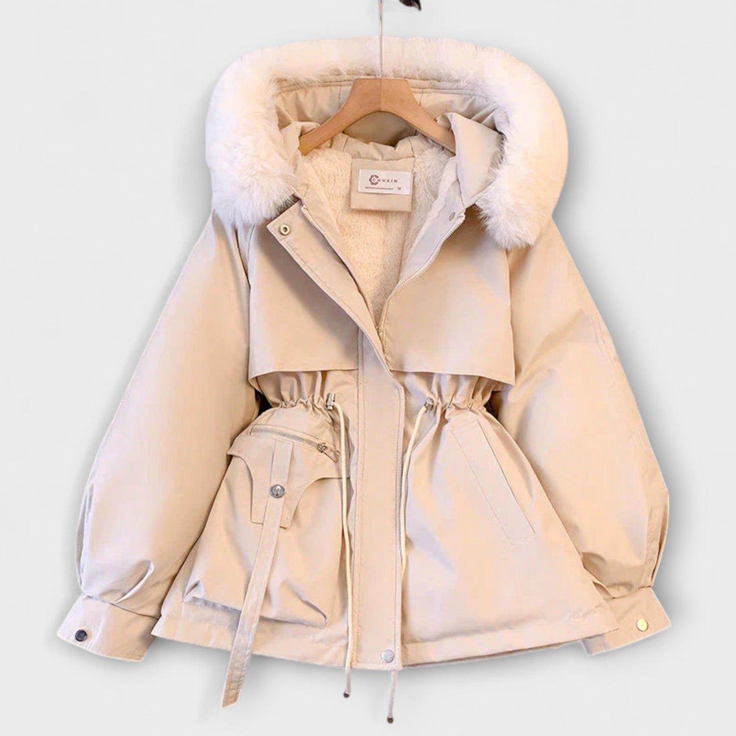 Elegante Winterjacke Brévine mit Pelzkragen