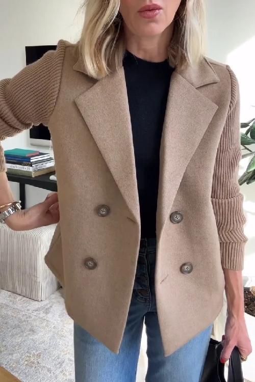 Olivia – Doppelreihiger Strickblazer
