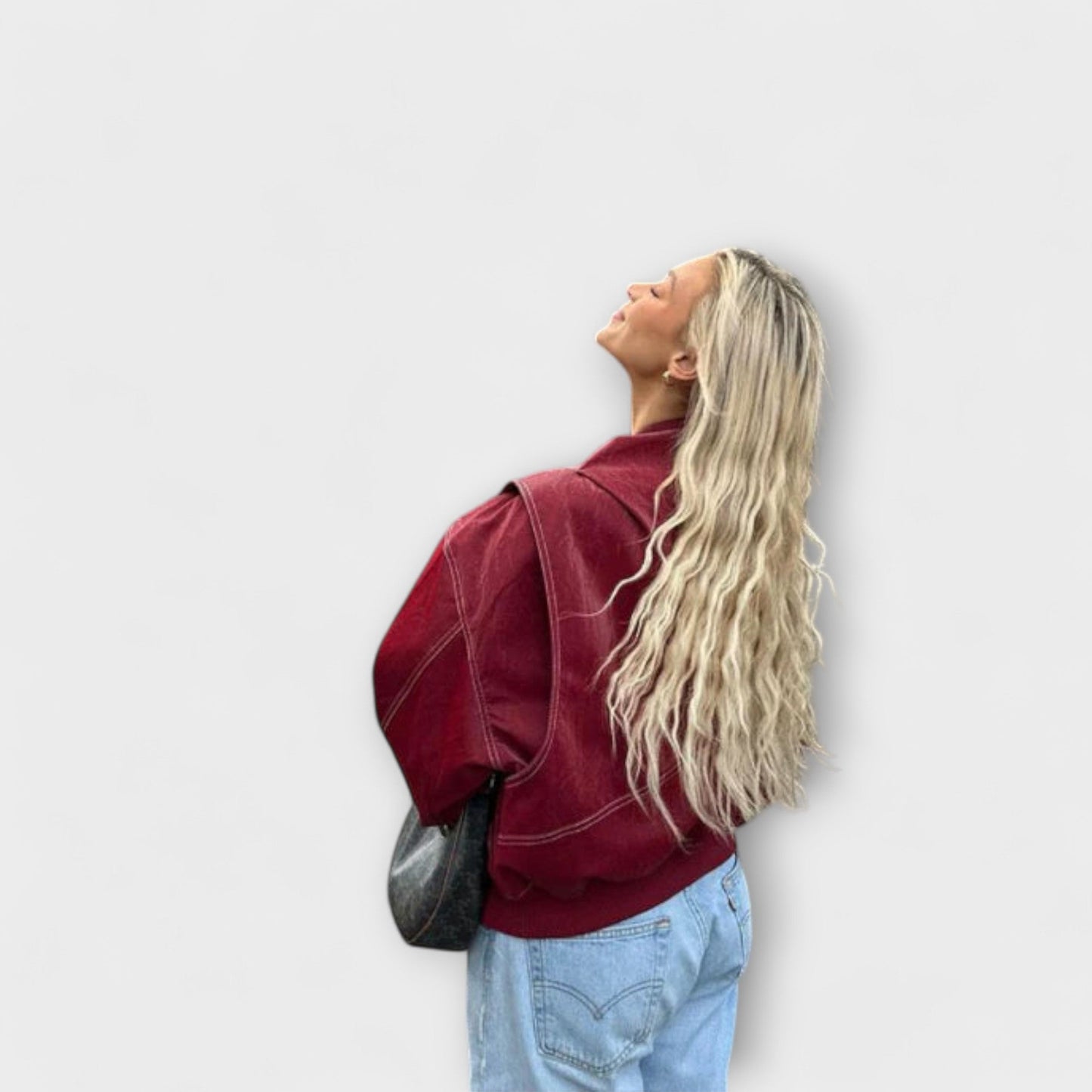 Faye - Oversized Lederjacke