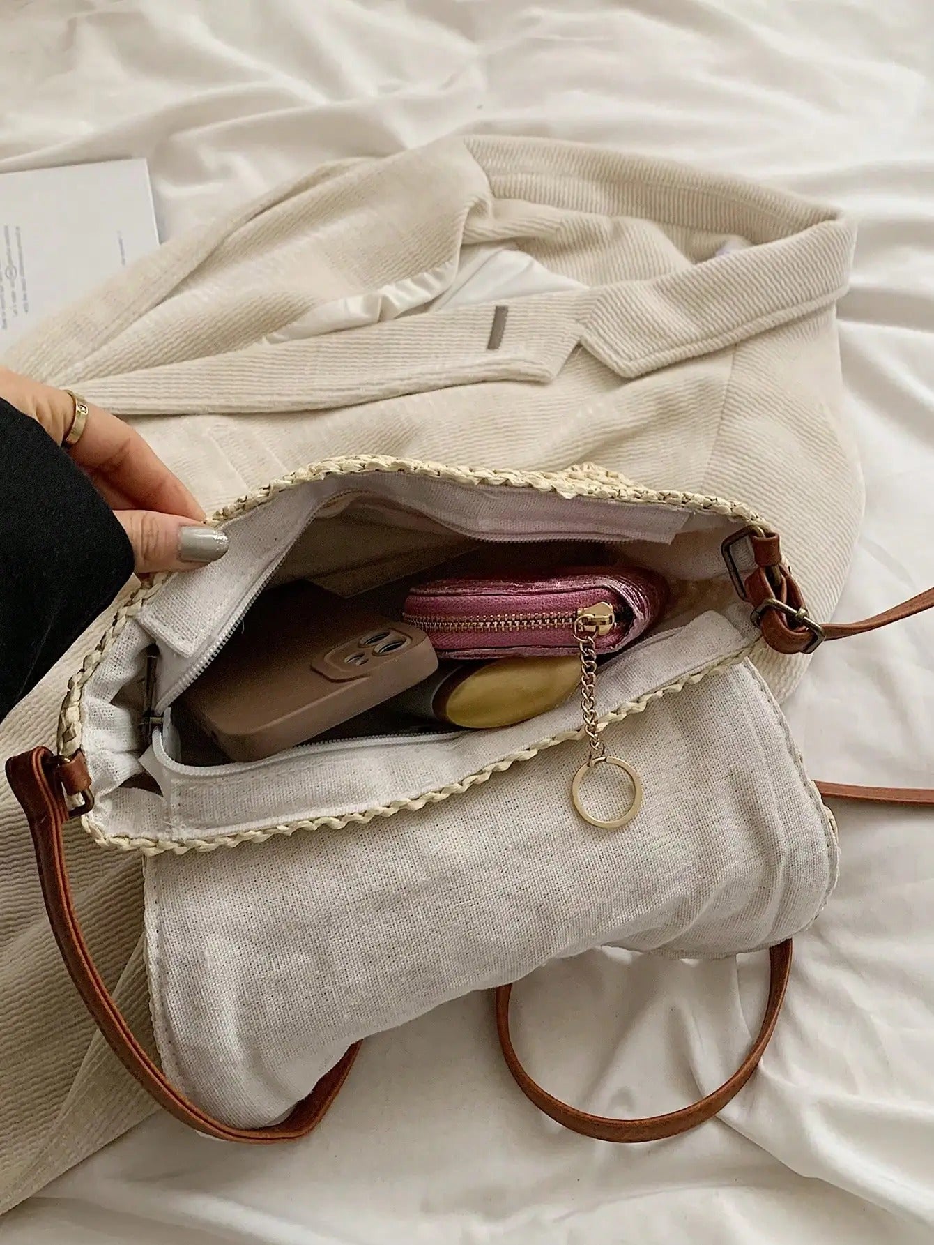 Sofia – Crossbody-Tasche aus Stroh