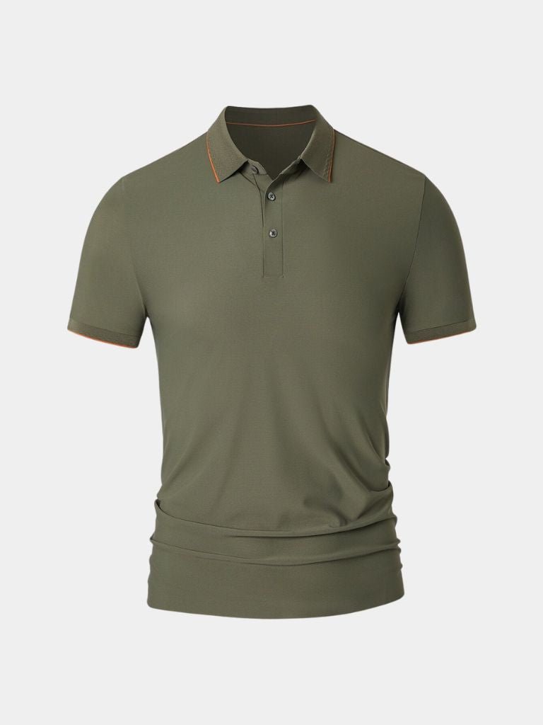 ALDWYN I ELEGANTES STRICK-POLOSHIRT