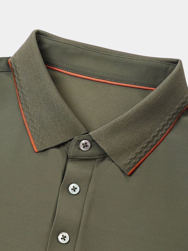 ALDWYN I ELEGANTES STRICK-POLOSHIRT