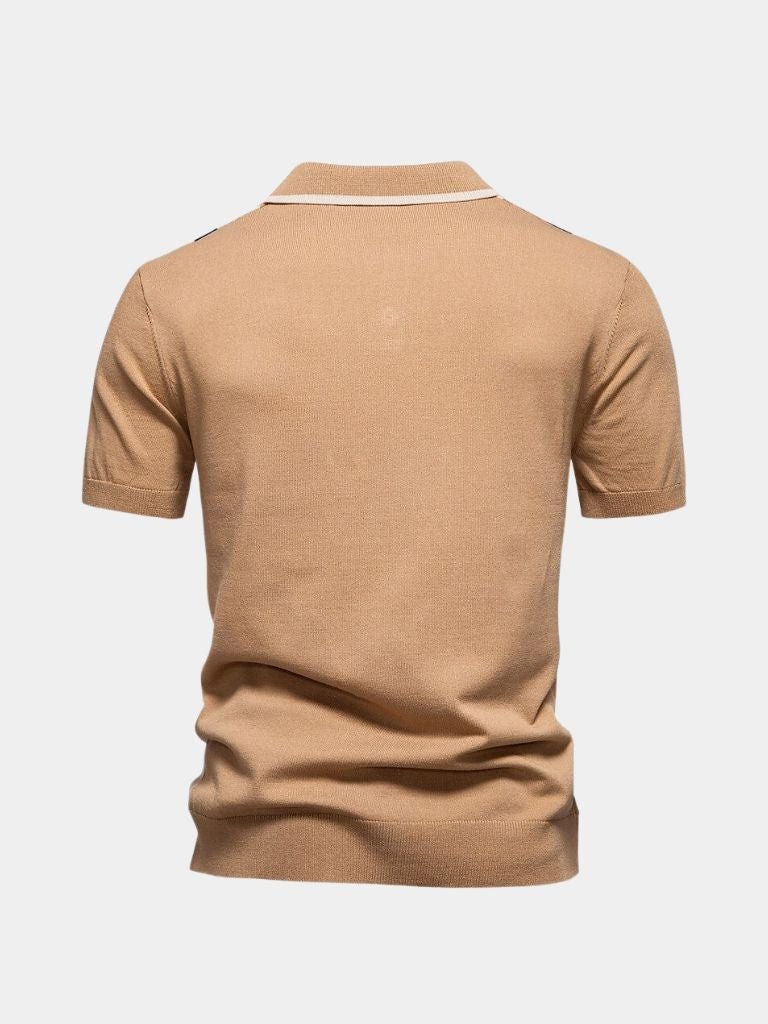 HARTMUT I GESTREIFTES STRICK-POLOSHIRT