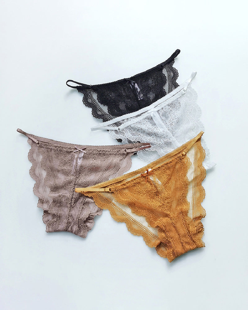 Sexy Dünne Träger Atmungsaktive Slips Bequeme Spitze Unterwäsche