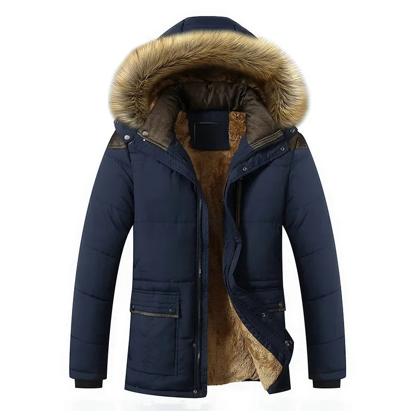 Elegante Gepolsterte Fleece Winterjacke
